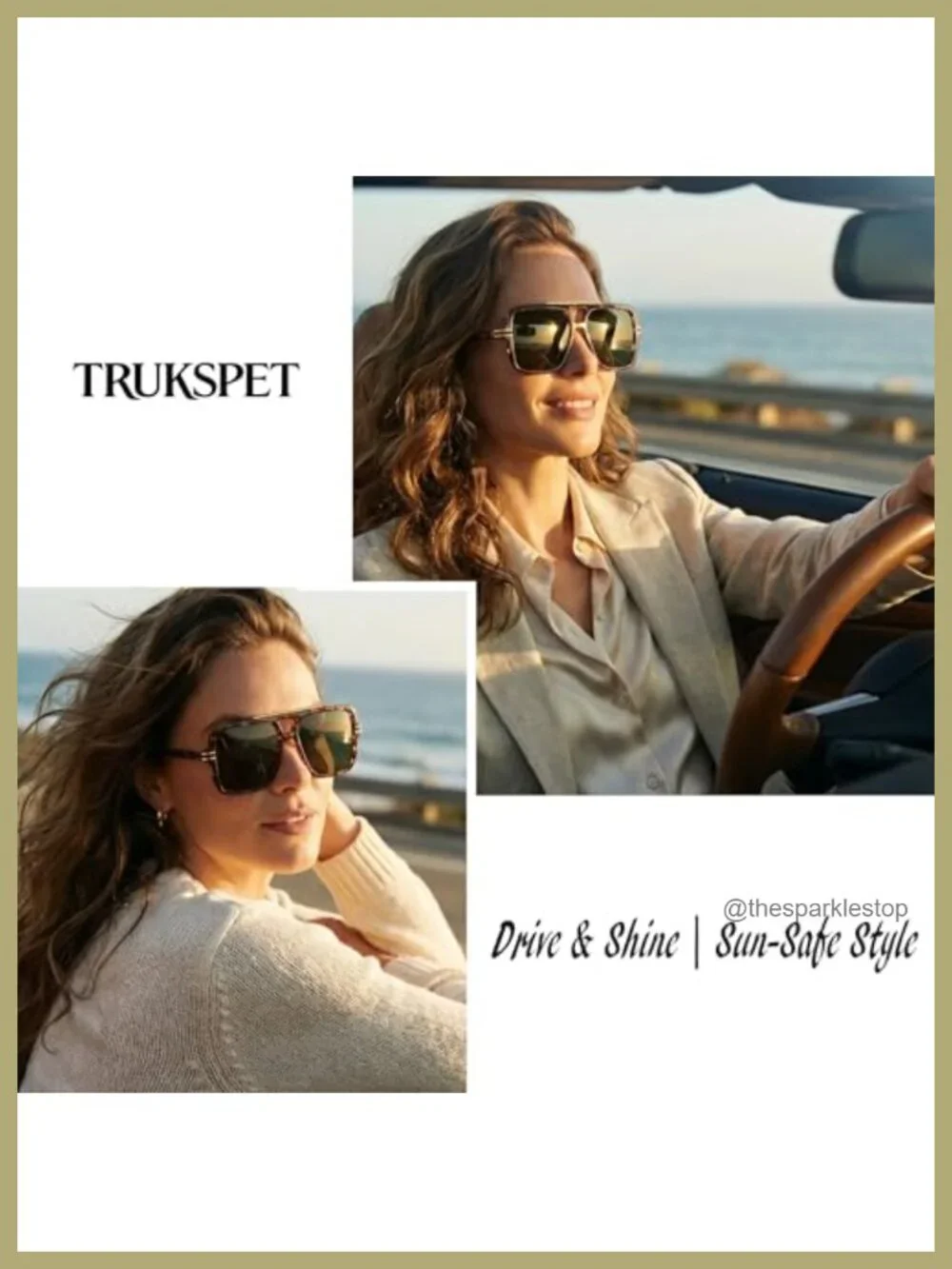 Polarized Oversized Aviator Sunglasses UV400 Protection Women's Fashion Shades